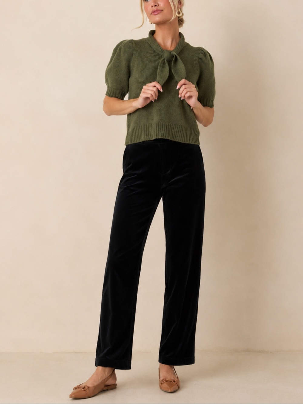 BLACK VELVET PANTS